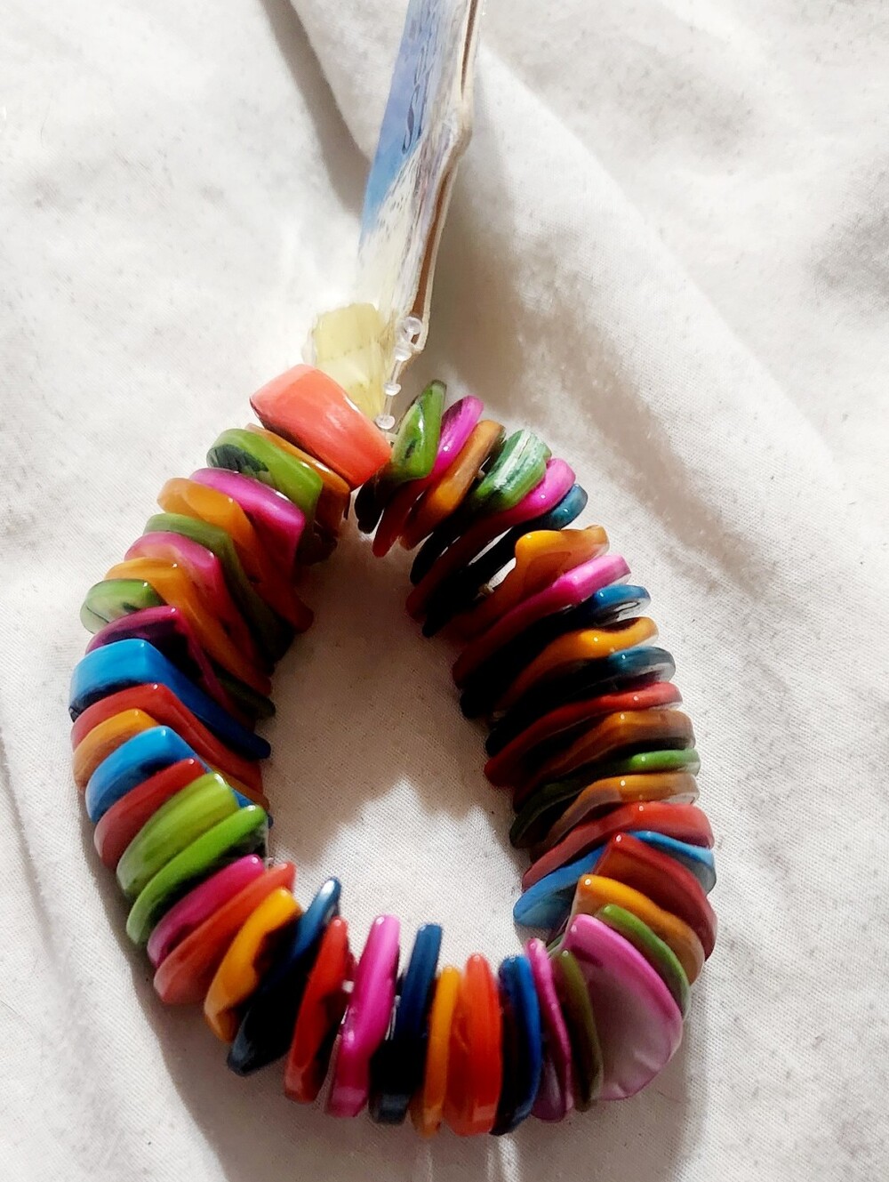Source Unknown Multicolor Shell Stretch Bracelet - Picture 2 of 3